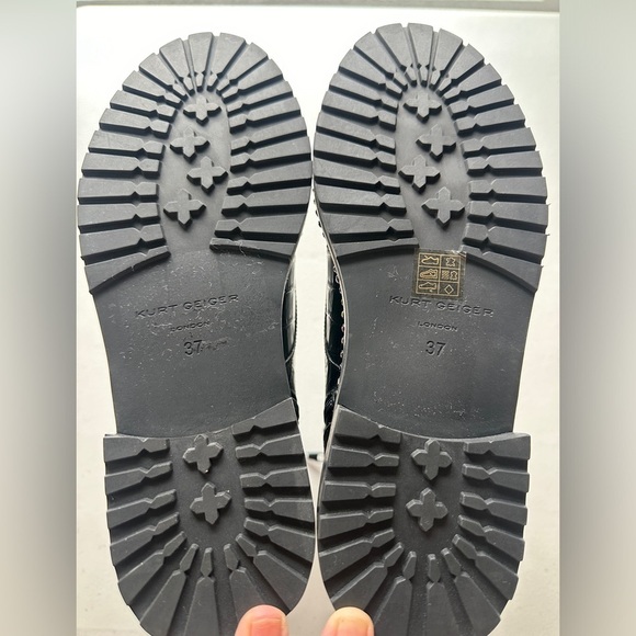 Kurt Geiger Stoop Rainbow Crystal Combat Boots in Black Leather Size 37 - Picture 8 of 12